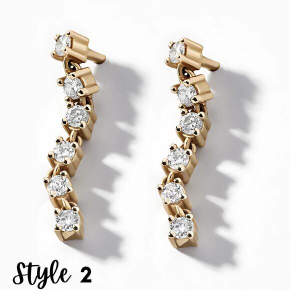 3 for $15 - Glam Earrings Collection Sparkly Drop Elegant Wedding Prom - Picture 4 of 15